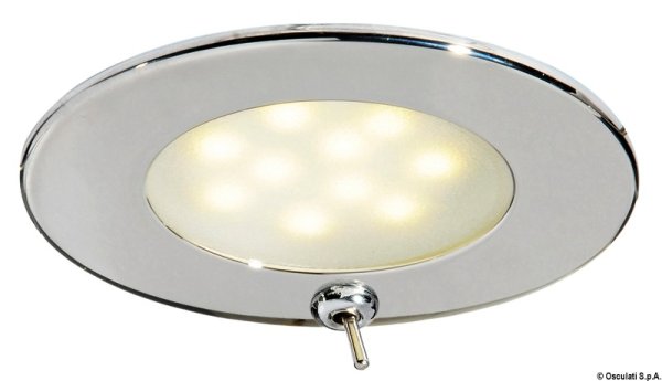 Plafoniera Adria LED inox con interruttore - 13.447.02